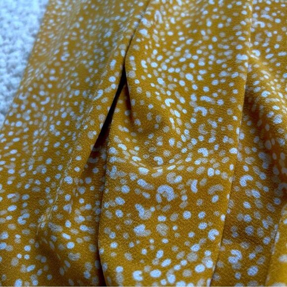 Adrianna Papell Gokd White Patterned Puff Sleeve Women's Blouse Top SZ M - Picture 4 of 11